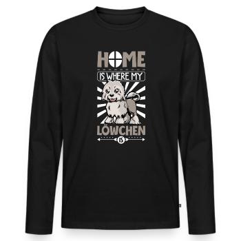 Page d’accueil - Löwchen - T-shirt manches longues Premium bio Homme - noir - Devant - Nico (187cm)