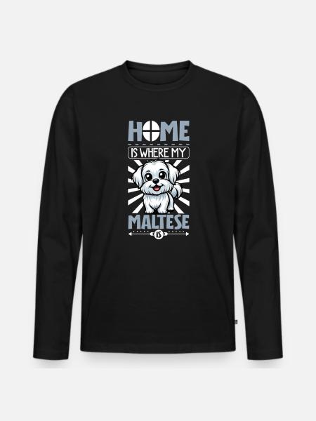 Home - Malteser - Men's Premium Organic Long Sleeve Shirt - black