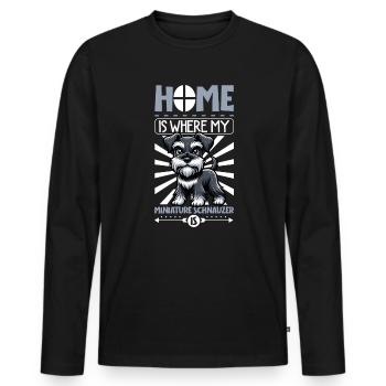 Home - Miniature Snout - Men's Premium Organic Long Sleeve Shirt - black - Front - Nico (187cm)