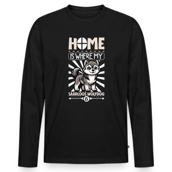 Page d’accueil - Saarlooswolfhund - T-shirt manches longues Premium bio Homme - noir - Devant - Nico (187cm)