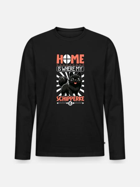 Home - Schipperke - Men's Premium Organic Long Sleeve Shirt - black