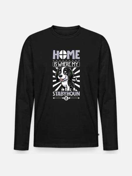 Home - Stabyhoun - Men's Premium Organic Long Sleeve Shirt - black