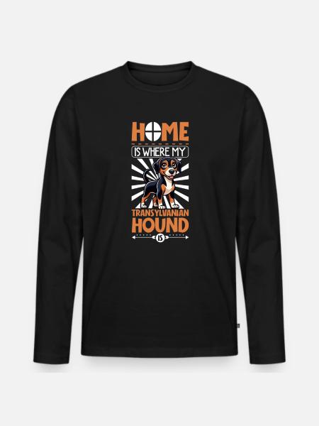 Home - Erdélyi Kopó - Men's Premium Organic Long Sleeve Shirt - black