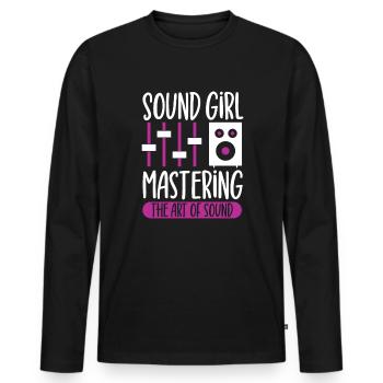 Sound Girl - Sound Engineer - Men's Premium Organic Long Sleeve Shirt - black - Front - Nico (187cm)