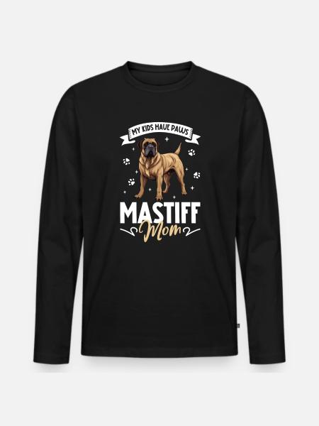 Assyrian Mastiff Mom - Men's Premium Organic Long Sleeve Shirt - black