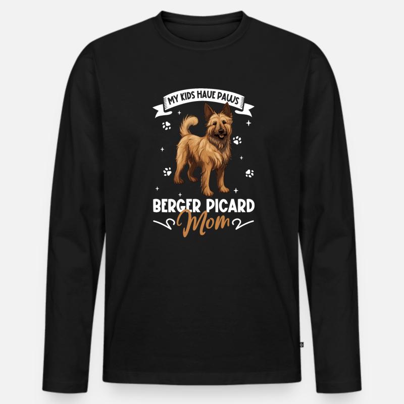 Berger Picar Mama - Männer Premium Bio Langarmshirt - Schwarz