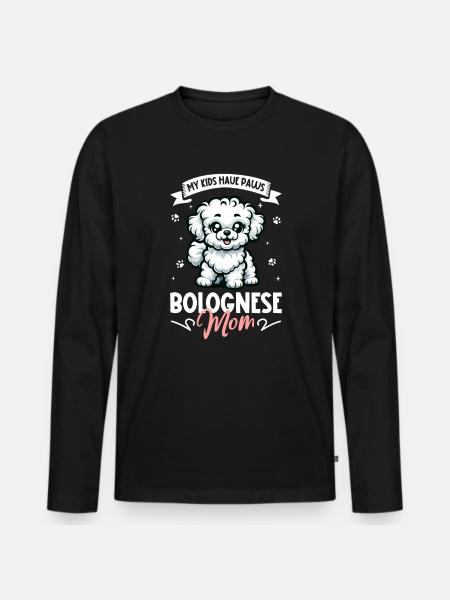 Bolognese mom - Men's Premium Organic Long Sleeve Shirt - black
