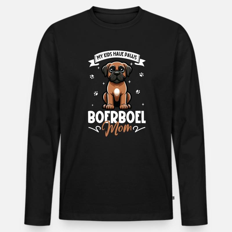 Boerboel Mama - Männer Premium Bio Langarmshirt - Schwarz