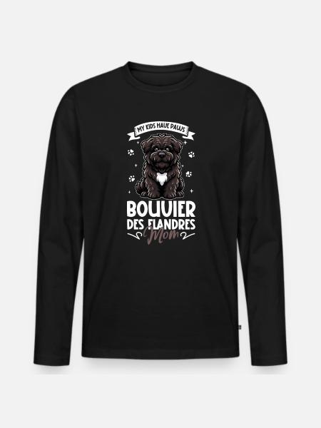 Bouvier des Flandres Mama - Men's Premium Organic Long Sleeve Shirt - black