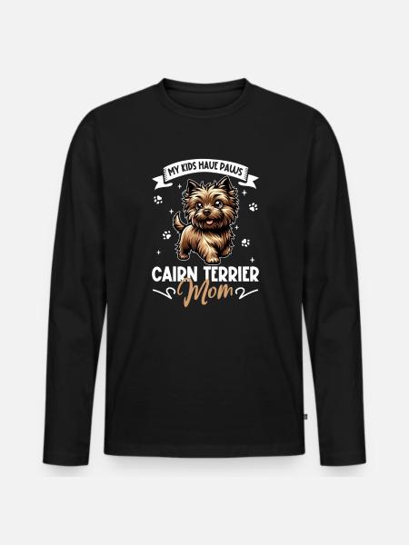 Cairn Terrier Mama - Männer Premium Bio Langarmshirt - Schwarz