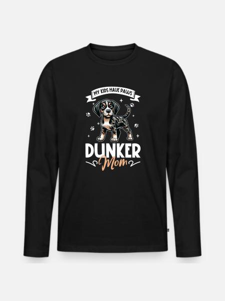 Dunker Mama - Männer Premium Bio Langarmshirt - Schwarz