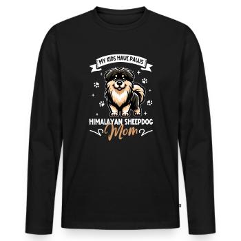 Himalaya Schäferhund Mama - Männer Premium Bio Langarmshirt - Schwarz - Vorne - Nico (187cm)