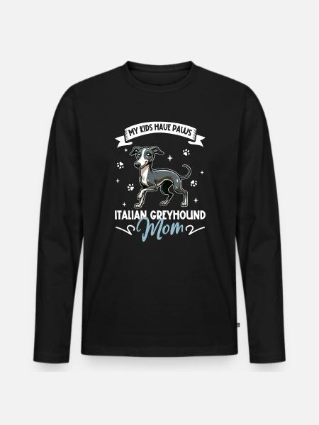 Italian Greyhound Mama - Men's Premium Organic Long Sleeve Shirt - black