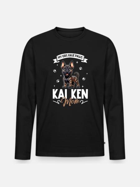 Kai Ken Mama - Men's Premium Organic Long Sleeve Shirt - black