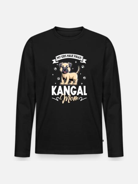 Kangal Shepherd Dog Mom - Men's Premium Organic Long Sleeve Shirt - black