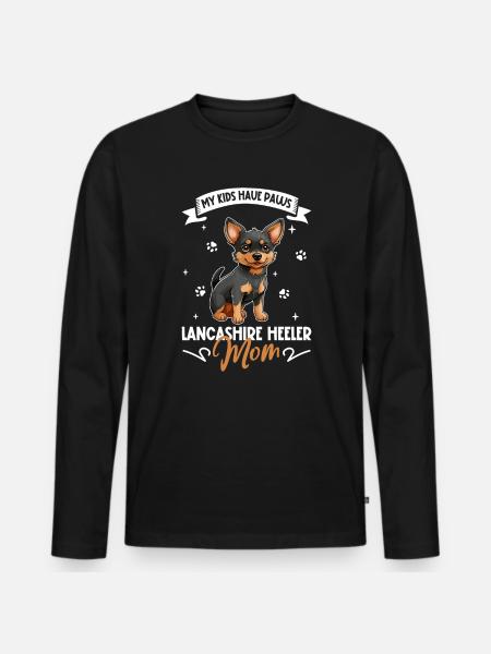 Lancashire Heeler Mom - Men's Premium Organic Long Sleeve Shirt - black