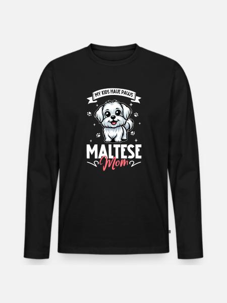 Maman maltaise - T-shirt manches longues Premium bio Homme - noir