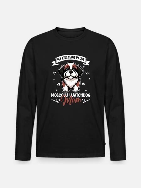 Moscow Guard Dog Mom - Men's Premium Organic Long Sleeve Shirt - black