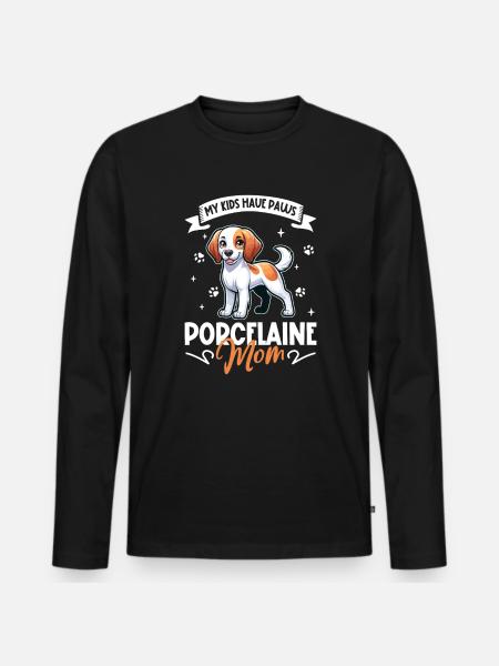 Porcelaine Mama - Men's Premium Organic Long Sleeve Shirt - black