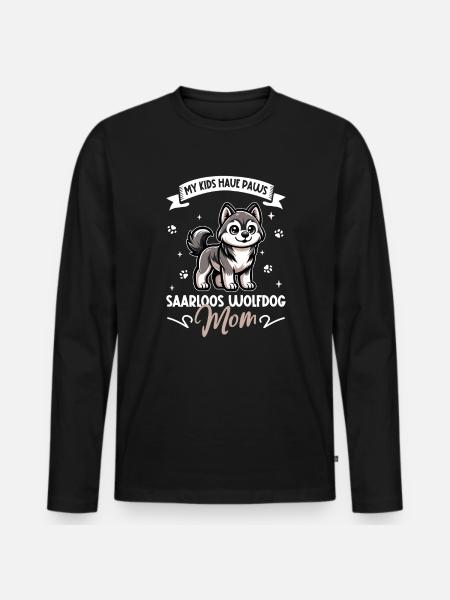 Saarloos Wolfdog Mom - Men's Premium Organic Long Sleeve Shirt - black