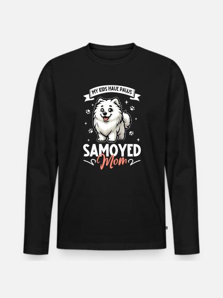 Maman Samoyède - T-shirt manches longues Premium bio Homme - noir