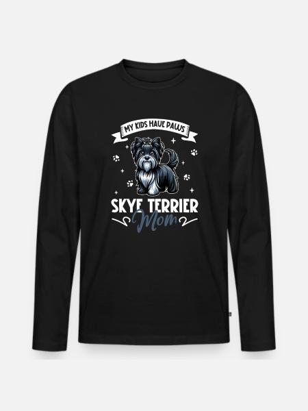 Skye Terrier Mom - Men's Premium Organic Long Sleeve Shirt - black