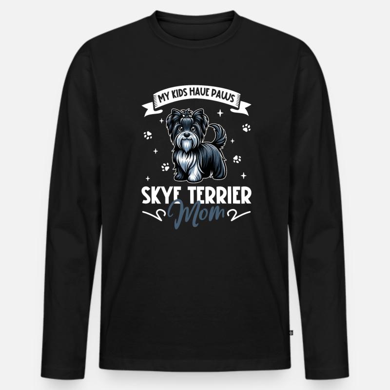 Skye Terrier Mom - Men's Premium Organic Long Sleeve Shirt - black
