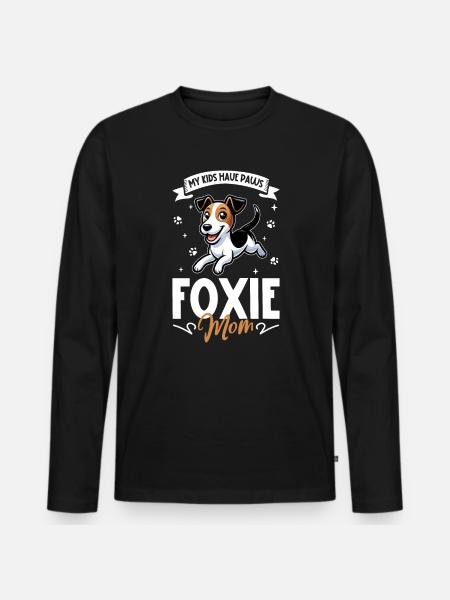 Smooth-haired Fox Terrier Mom - Men's Premium Organic Long Sleeve Shirt - black