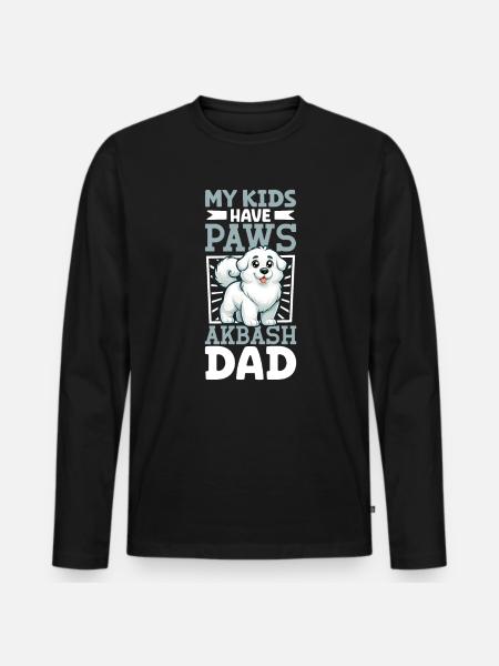Akba's dad - Men's Premium Organic Long Sleeve Shirt - black