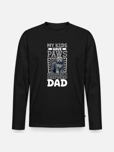 Bergamo Shepherd Dog Dad - Men's Premium Organic Long Sleeve Shirt - black