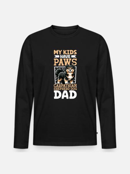 Carpathian Shepherd Dog Dad - Men's Premium Organic Long Sleeve Shirt - black