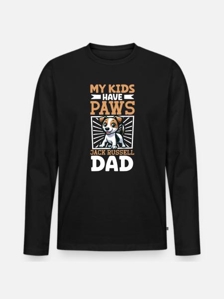 Jack Russell Terrier Dad - Men's Premium Organic Long Sleeve Shirt - black