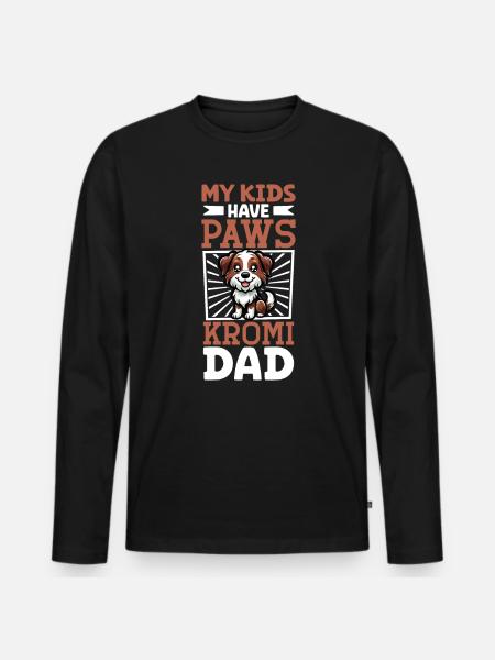 Kromfohrländer Papa - Men's Premium Organic Long Sleeve Shirt - black