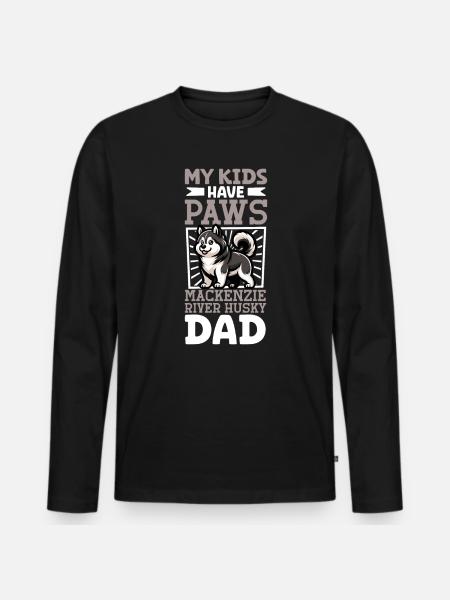 Mackenzie River Husky Dad - Men's Premium Organic Long Sleeve Shirt - black