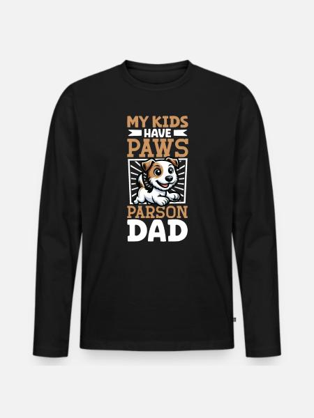 Parson Russell Terrier Dad - Men's Premium Organic Long Sleeve Shirt - black