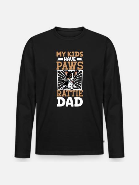 Rat Terrier Dad - Men's Premium Organic Long Sleeve Shirt - black