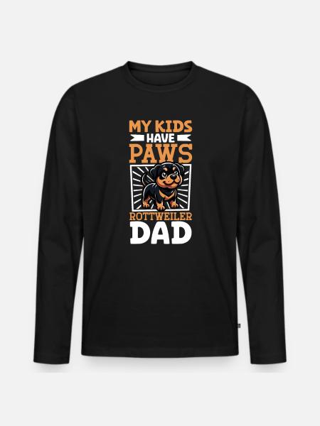 Rottweiler Dad - Men's Premium Organic Long Sleeve Shirt - black