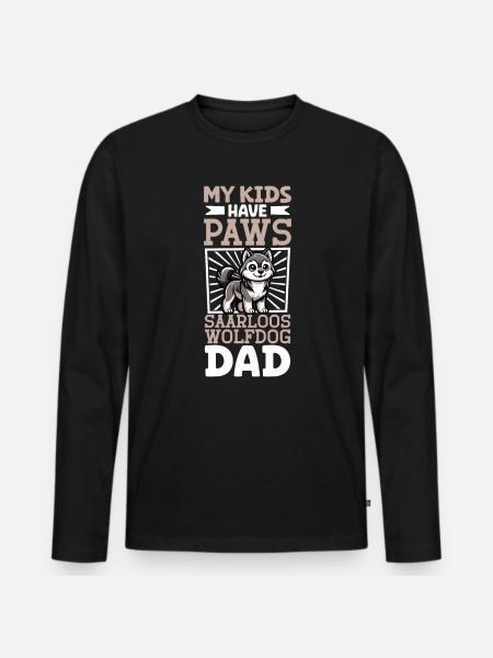 Saarloos Wolfdog Dad - Men's Premium Organic Long Sleeve Shirt - black