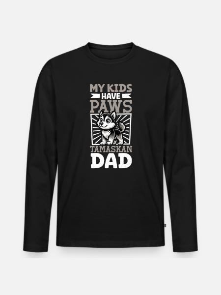 Tamaskan Dad - Men's Premium Organic Long Sleeve Shirt - black