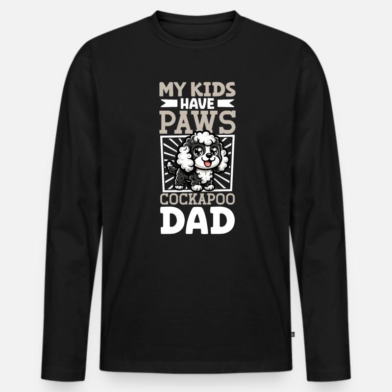 Cockapoo Dad - Men's Premium Organic Long Sleeve Shirt - black