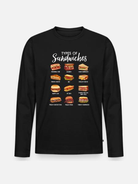 World of sandwiches - Men's Premium Organic Long Sleeve Shirt - black