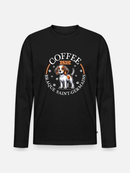 Coffee and Braque Saint-Germain - Men's Premium Organic Long Sleeve Shirt - black