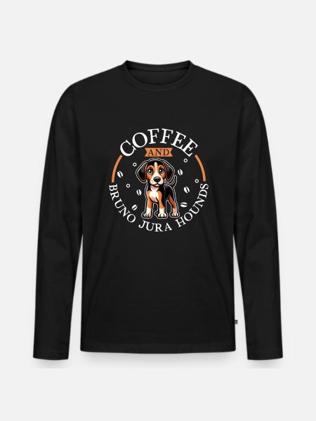 Coffee and Jura Hound - Men's Premium Organic Long Sleeve Shirt - black