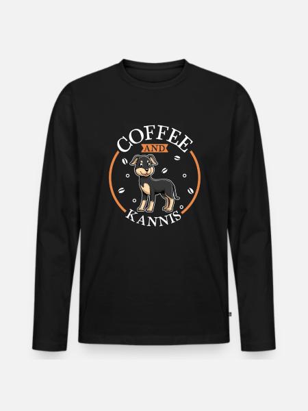 Café et Kanni - T-shirt manches longues Premium bio Homme - noir