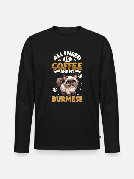 Coffee and my coffee - Men's Premium Organic Long Sleeve Shirt - black