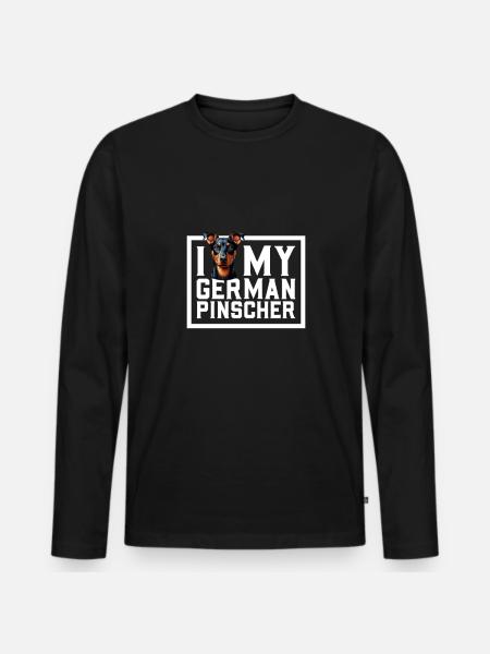 I love my German Pinscher - Men's Premium Organic Long Sleeve Shirt - black