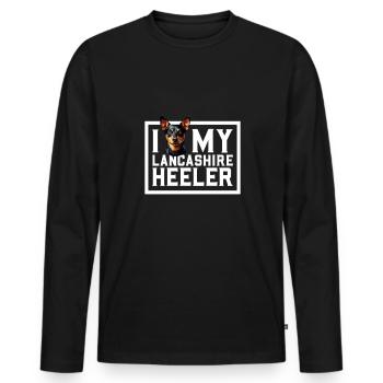 J’adore mon Lancashire Heeler - T-shirt manches longues Premium bio Homme - noir - Devant - Nico (187cm)