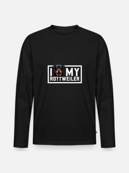 I love my Rottweiler - Men's Premium Organic Long Sleeve Shirt - black