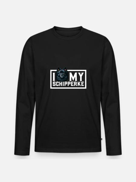 J’adore mon Schipperke - T-shirt manches longues Premium bio Homme - noir