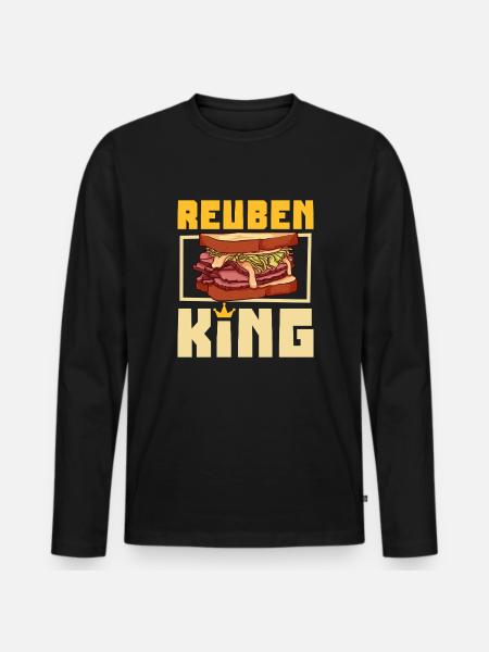 Reuben King - Men's Premium Organic Long Sleeve Shirt - black